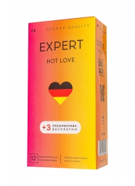 Презервативы EXPERT Hot Love с разогревающим эффектом - 12 шт.(+3 в подарок) - Expert - купить с доставкой в Старом Осколе