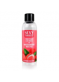 Массажное масло Sexy Sweet Nectar Lychee с феромонами и ароматом личи - 75 мл. - Биоритм - купить с доставкой в Старом Осколе