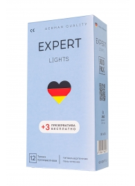 Ультратонкие презервативы EXPERT Lights - 12 шт.(+3 в подарок) - Expert - купить с доставкой в Старом Осколе