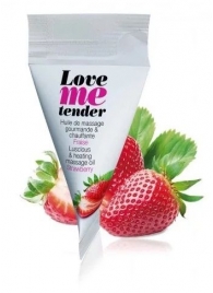 Съедобное согревающее массажное масло Love Me Tender Strawberry с ароматом клубники - 10 мл. - Love to Love - купить с доставкой в Старом Осколе