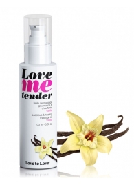Съедобное согревающее массажное масло Love Me Tender Vanilla с ароматом ванили - 100 мл. - Love to Love - купить с доставкой в Старом Осколе