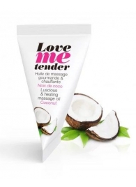 Съедобное согревающее массажное масло Love Me Tender Cocos с ароматом кокоса - 10 мл. - Love to Love - купить с доставкой в Старом Осколе