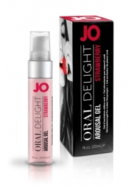 Клубничный лубрикант для оральных ласк Oral Delight Strawberry Sensation - 30 мл. - System JO - купить с доставкой в Старом Осколе