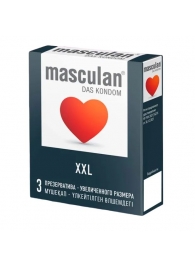 Презервативы увеличенного размера Masculan XXL - 3 шт. - Masculan - купить с доставкой в Старом Осколе