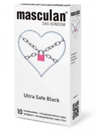 Ультрапрочные презервативы Masculan Ultra Safe Black - 10 шт. - Masculan - купить с доставкой в Старом Осколе