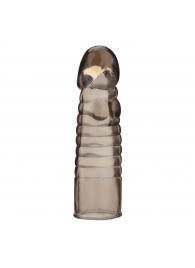 Дымчатая насадка-удлинитель Ribbed Realistic Penis Enhancing Sleeve Extension - 15,2 см. - BlueLine - в Старом Осколе купить с доставкой