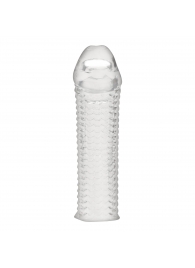 Текстурированная насадка на пенис Clear Textured Penis Enhancing Sleeve Extension - 16,5 см. - BlueLine - в Старом Осколе купить с доставкой