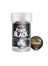 Интимный гель Power Black Hot Ball с охлаждающе-разогревающим эффектом (2 шарика по 3 гр.) - HotFlowers - купить с доставкой в Старом Осколе