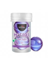 Лубрикант на масляной основе Hot Ball Beija Muito с ароматом винограда (2 шарика по 3 гр.) - HotFlowers - купить с доставкой в Старом Осколе