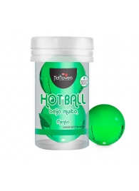 Лубрикант на масляной основе Hot Ball Beija Muito с ароматом мяты (2 шарика по 3 гр.) - HotFlowers - купить с доставкой в Старом Осколе