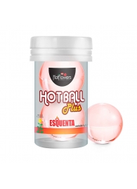 Лубрикант на масляной основе Hot Ball Plus с разогревающим эффектом (2 шарика по 3 гр.) - HotFlowers - купить с доставкой в Старом Осколе