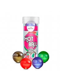 Ароматизированный лубрикант Hot Ball Mix на масляной основе (4 шарика по 3 гр.) - HotFlowers - купить с доставкой в Старом Осколе