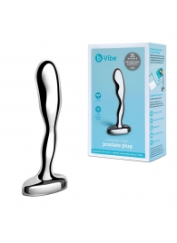 Стальной стимулятор простаты Stainless Steel Prostate Plug - 11,5 см. - b-Vibe - в Старом Осколе купить с доставкой