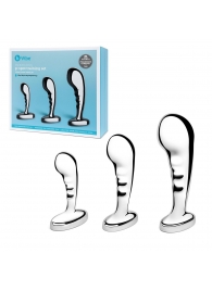 Набор из 3 стальных стимуляторов простаты Stainless Steel P-spot Training Set - b-Vibe - в Старом Осколе купить с доставкой