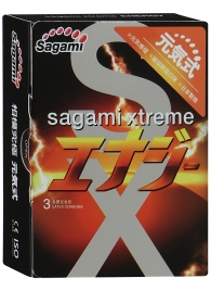 Презервативы Sagami Xtreme ENERGY с ароматом энергетика - 3 шт. - Sagami - купить с доставкой в Старом Осколе