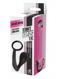 Черное эрекционное кольцо с анальной пробкой Anal Plug With Cockring - Dream Toys - в Старом Осколе купить с доставкой