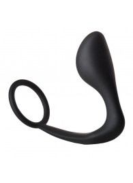 Черное эрекционное кольцо с анальной пробкой Anal Plug With Cockring - Dream Toys - в Старом Осколе купить с доставкой