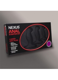 Набор из 3 массажеров простаты чёрного цвета NEXUS ANAL STARTER KIT - Nexus Range - в Старом Осколе купить с доставкой