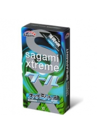 Презервативы Sagami Xtreme Mint с ароматом мяты - 10 шт. - Sagami - купить с доставкой в Старом Осколе