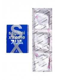 Розовые презервативы Sagami Xtreme FEEL FIT 3D - 3 шт. - Sagami - купить с доставкой в Старом Осколе