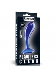 Синяя анальная втулка Flawless Clear Prostate Plug 6.0 - 15 см. - Lovetoy - в Старом Осколе купить с доставкой