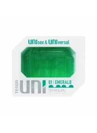 Зеленый мастурбатор-стимулятор Tenga Uni Emerald - Tenga - в Старом Осколе купить с доставкой