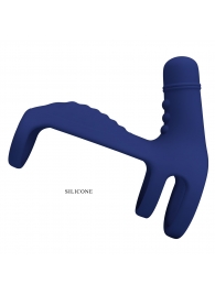 Синяя вибронасадка на пенис Vibrating Penis Sling - Baile - в Старом Осколе купить с доставкой