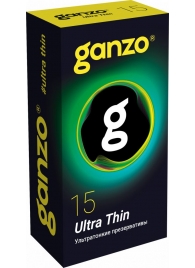 Прозрачные ультратонкие презервативы Ganzo Ultra thin - 15 шт. - Ganzo - купить с доставкой в Старом Осколе