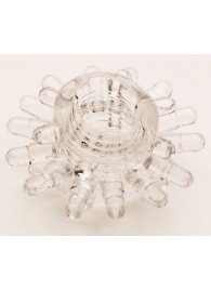 Прозрачное гелевое эрекционное кольцо с шипиками - Toyfa Basic - в Старом Осколе купить с доставкой