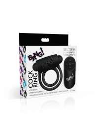 Черное эрекционное виброкольцо 28X Remote Control Vibrating Cock Ring   Bullet - XR Brands - в Старом Осколе купить с доставкой