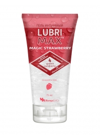 Интимный гель-смазка на водной основе Lubrimax Magic Strawberry - 75 мл. - ИнтелБИО - купить с доставкой в Старом Осколе