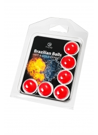 Набор из 6 шариков с массажным маслом Brazilian Balls с охлаждающим и разогревающим эффектом - Secret Play - купить с доставкой в Старом Осколе