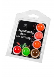 Набор из 6 шариков с ароматизированными массажными маслами Brazilian Balls - Secret Play - купить с доставкой в Старом Осколе