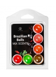 Набор из 6 шариков с ароматизированными массажными маслами Brazilian Balls - Secret Play - купить с доставкой в Старом Осколе