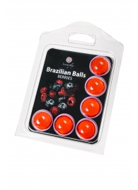 Набор из 6 шариков с массажным маслом Brazilian Balls с ароматом ягод - Secret Play - купить с доставкой в Старом Осколе