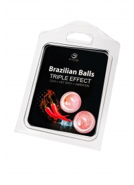 Набор из 2 шариков с массажным маслом Brazilian Balls с тройным эффектом - Secret Play - купить с доставкой в Старом Осколе