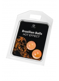 Набор из 2 шариков с массажным маслом Brazilian Balls с разогревающим эффектом - Secret Play - купить с доставкой в Старом Осколе