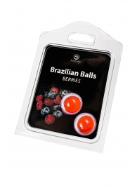 Набор из 2 шариков с массажным маслом Brazilian Balls с ароматом ягод - Secret Play - купить с доставкой в Старом Осколе