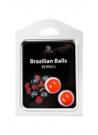 Набор из 2 шариков с массажным маслом Brazilian Balls с ароматом ягод - Secret Play - купить с доставкой в Старом Осколе