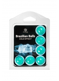 Набор из 6 шариков с массажным маслом Brazilian Balls с охлаждающим эффектом - Secret Play - купить с доставкой в Старом Осколе