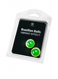 Набор из 2 шариков с массажным маслом Brazilian Balls с эффектом вибрации - Secret Play - купить с доставкой в Старом Осколе