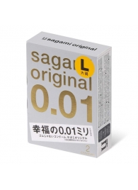 Презервативы Sagami Original 0.01 L-size увеличенного размера - 2 шт. - Sagami - купить с доставкой в Старом Осколе