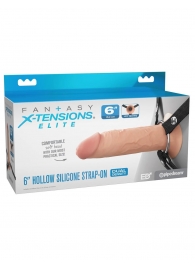 Полый страпон на ремнях 6’’ Hollow Silicone Strap-on - Pipedream - купить с доставкой в Старом Осколе