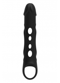 Черная насадка-удлинитель Vibrating Extender With Remote с вибрацией - Dream Toys - в Старом Осколе купить с доставкой