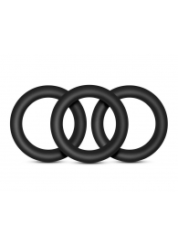 Набор из 3 черных эрекционных колец Black Small Penis Rings - Blush Novelties - в Старом Осколе купить с доставкой