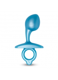 Голубая анальная пробка для массажа простаты Bulb Silicone Prostate Plug - 10,7 см. - b-Vibe - в Старом Осколе купить с доставкой