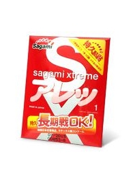 Утолщенный презерватив Sagami Xtreme FEEL LONG с точками - 1 шт. - Sagami - купить с доставкой в Старом Осколе