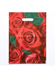 Пакет с цветочным принтом и вырубной ручкой (30х40 см) - Сима-Ленд - купить с доставкой в Старом Осколе