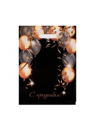 Пакет с вырубной ручкой и принтом в виде шариков (30х40 см) - Сима-Ленд - купить с доставкой в Старом Осколе