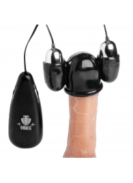 Черная стимулирующая насадка для головки полового члена Multi Speed Vibrating Penis Head Teaser - XR Brands - в Старом Осколе купить с доставкой